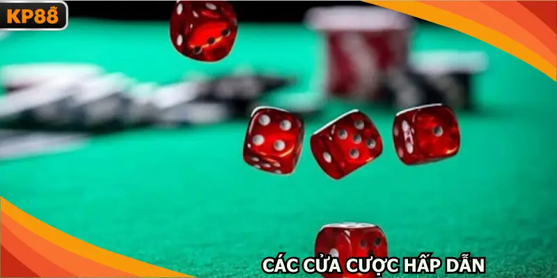 Các cửa cược trong sảnh game hấp dẫn
