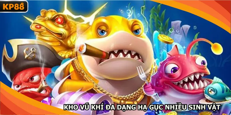 Kho vũ khí đa dạng hạ gục nhiều sinh vật